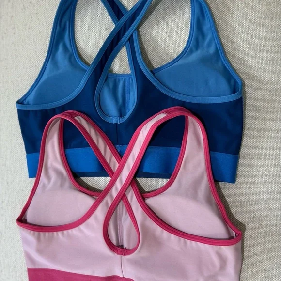 Under Armour Sport’s Bra Lot of 2 Women’s Size Small- Pink and Blue - Picture 2 of 8